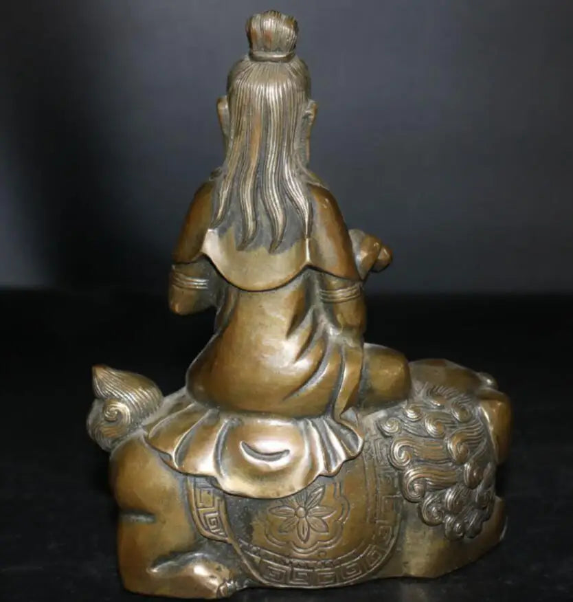 China brass Manjushri Bodhisattva crafts statue