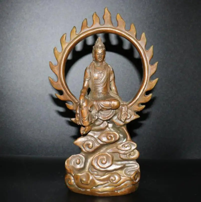 China brass Manjusri Bodhisattva crafts statue