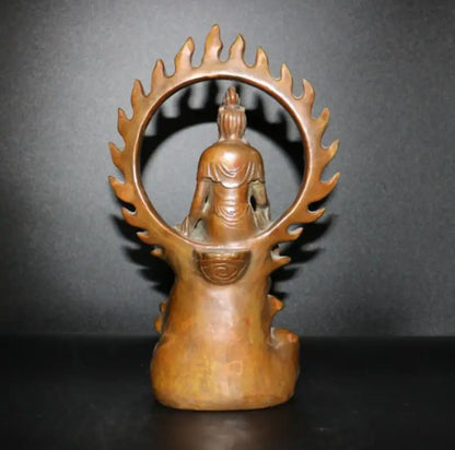 China brass Manjusri Bodhisattva crafts statue