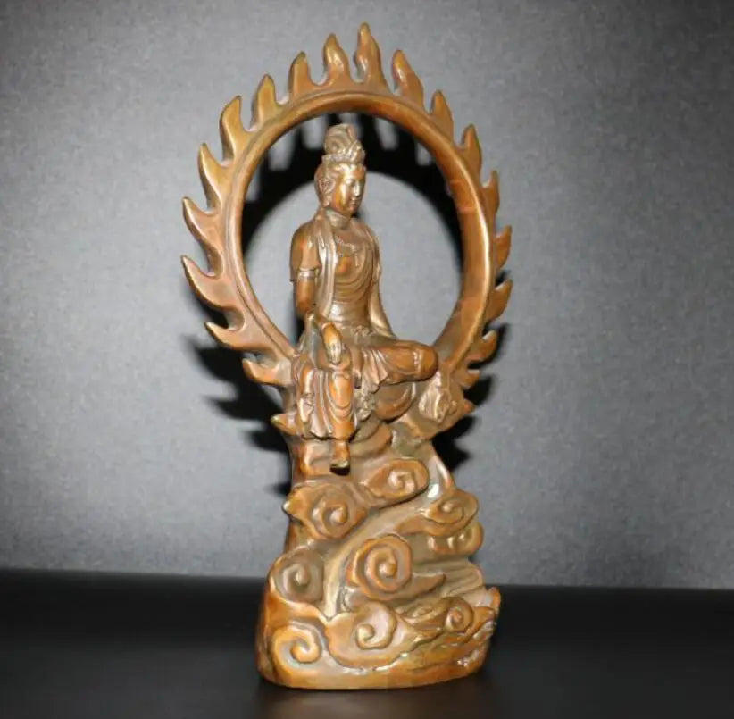 China brass Manjusri Bodhisattva crafts statue