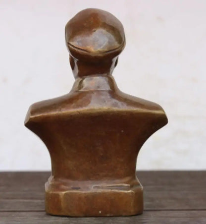 China brass Mao Zedong bust crafts statue #2
