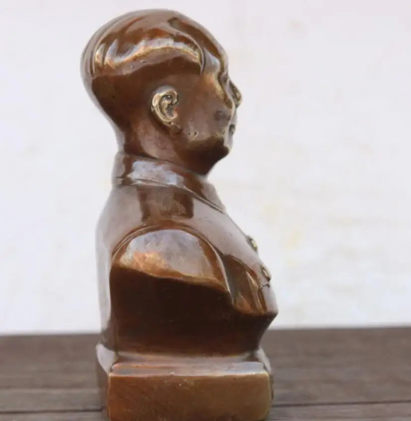 China brass Mao Zedong bust crafts statue