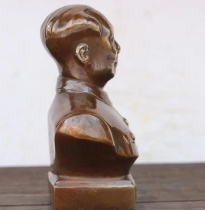 China brass Mao Zedong bust crafts statue