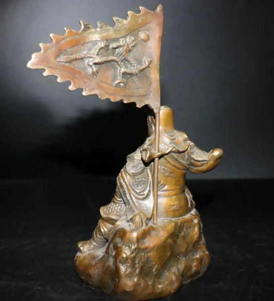 China brass Martial arts god of wealth Guan yu crafts statue