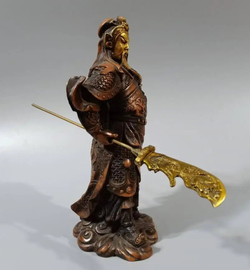 China brass Martial arts god of wealth guanyu crafts statue