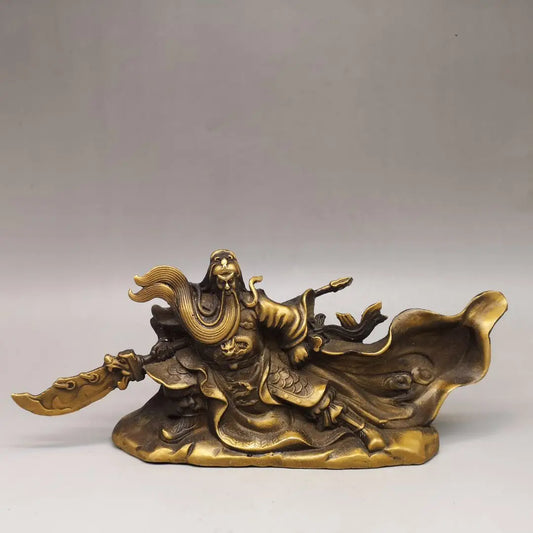 China brass Martial arts god of wealth guanyu crafts statue