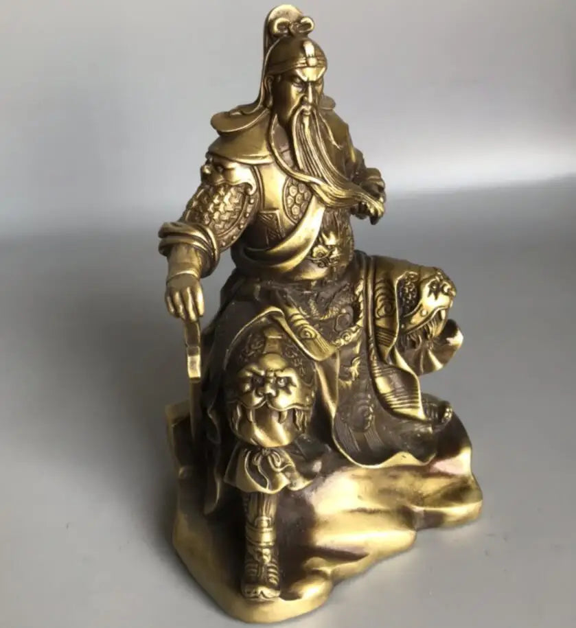 China brass Martial god Guan gong crafts statue