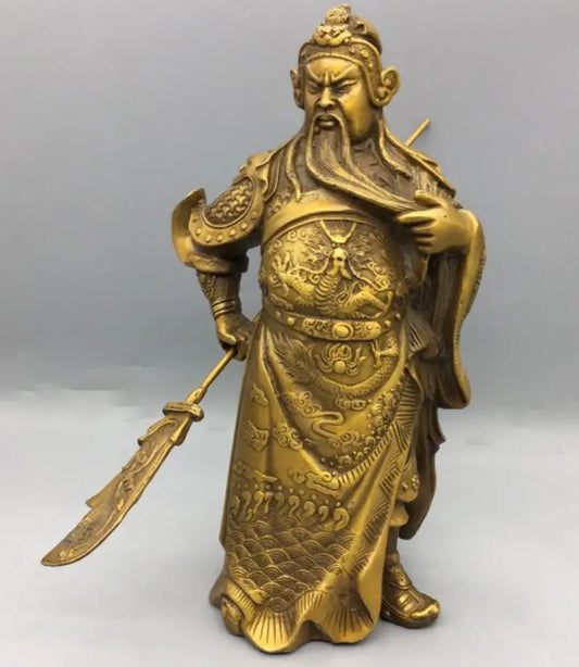 China brass Martial god of wealth guanyu crafts statue