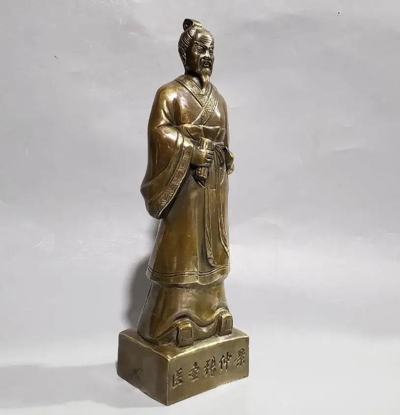 China brass Medical Sage Zhang Zhongjing crafts statue