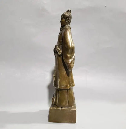 China brass Medical Sage Zhang Zhongjing crafts statue