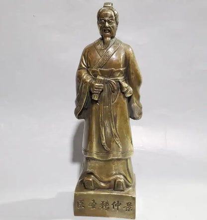 China brass Medical Sage Zhang Zhongjing crafts statue