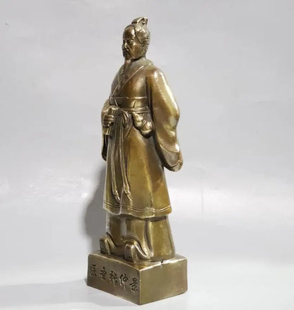 China brass Medical Sage Zhang Zhongjing crafts statue