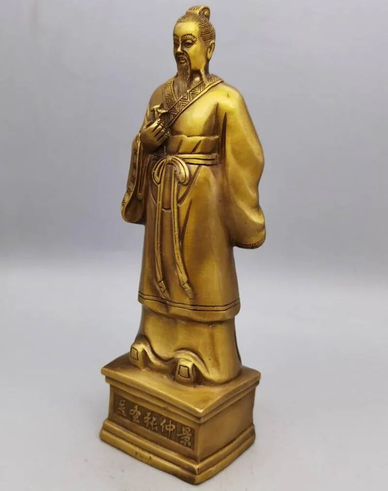 China brass Medical sage Zhang zhongjing crafts statue