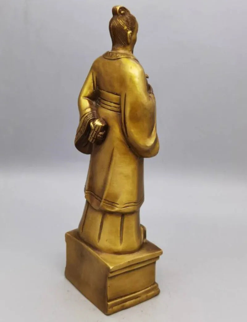 China brass Medical sage Zhang zhongjing crafts statue