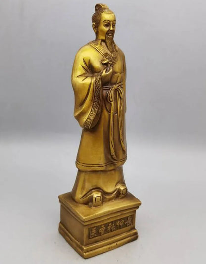 China brass Medical sage Zhang zhongjing crafts statue