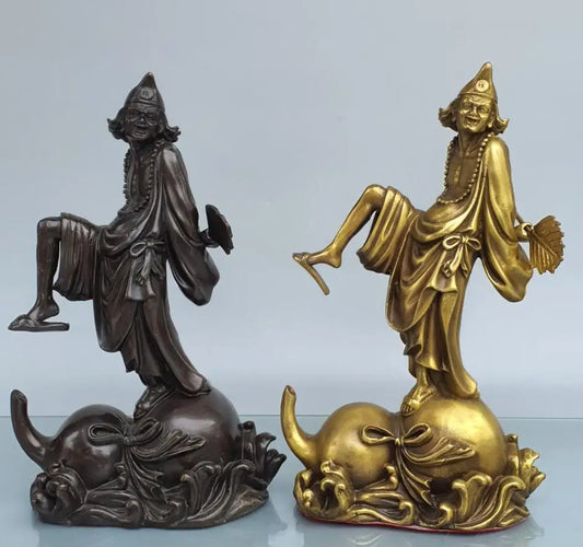 China brass Monk Buddha crafts statue