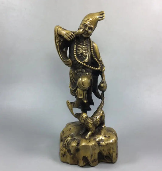 China brass Monk Buddha crafts statue