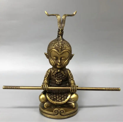 China brass Monkey King small crafts statue