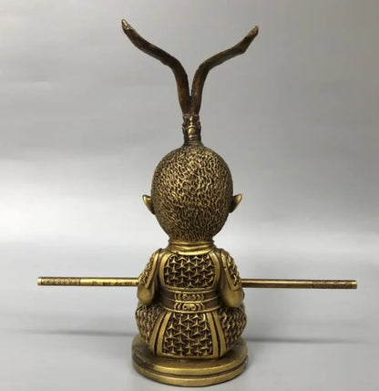 China brass Monkey King small crafts statue