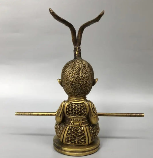 China brass Monkey King small crafts statue