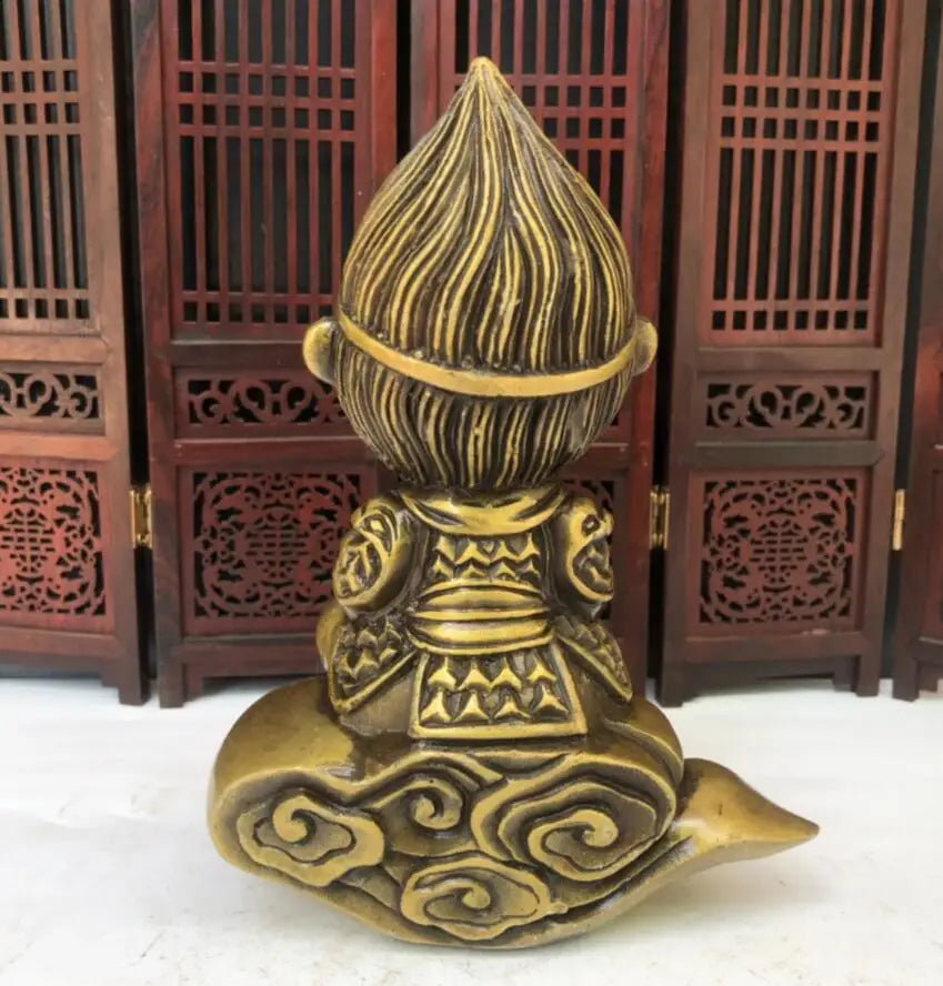 China brass Monkey King small crafts statue