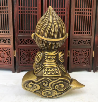 China brass Monkey King small crafts statue