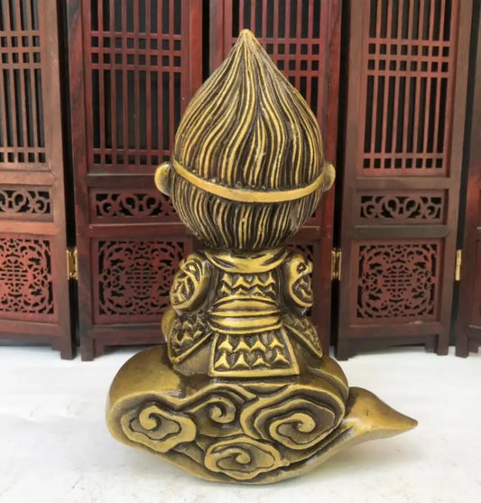 China brass Monkey King small crafts statue