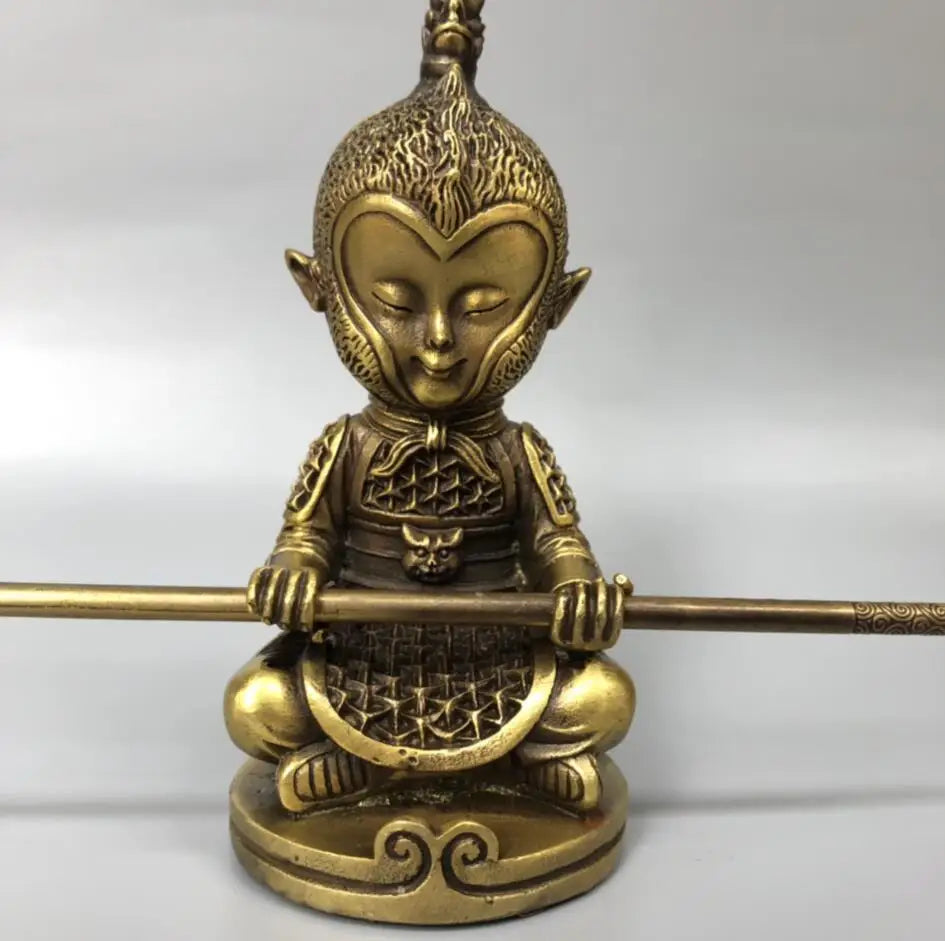 China brass Monkey King small crafts statue