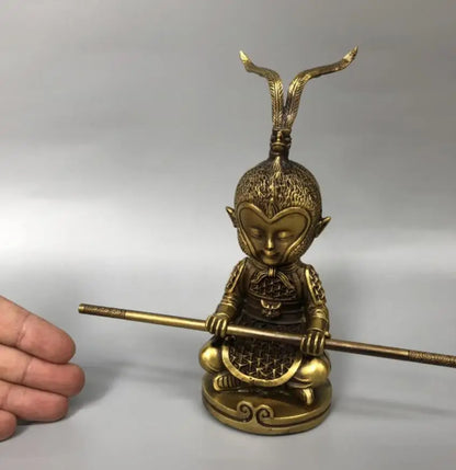 China brass Monkey King small crafts statue