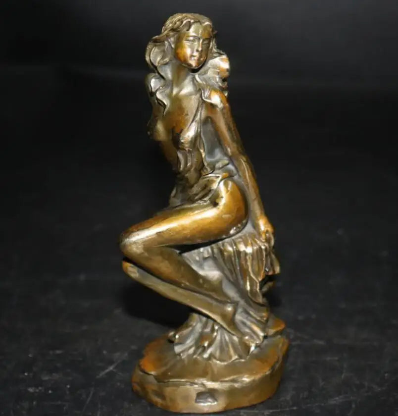 China brass Naked girl crafts statue