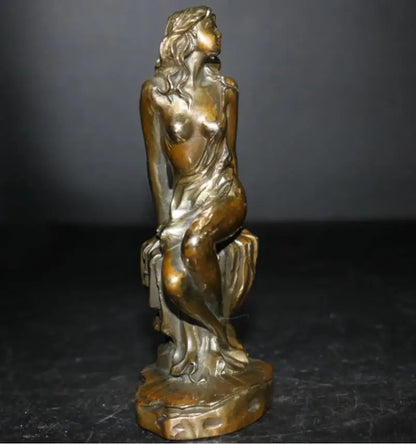 China brass Naked girl crafts statue