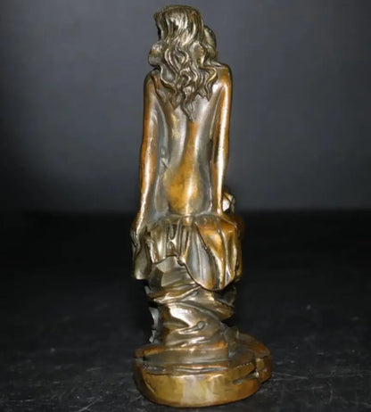 China brass Naked girl crafts statue