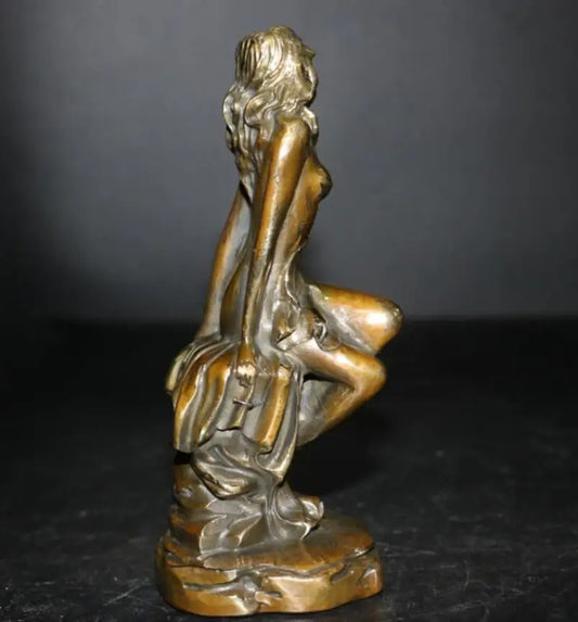 China brass Naked girl crafts statue