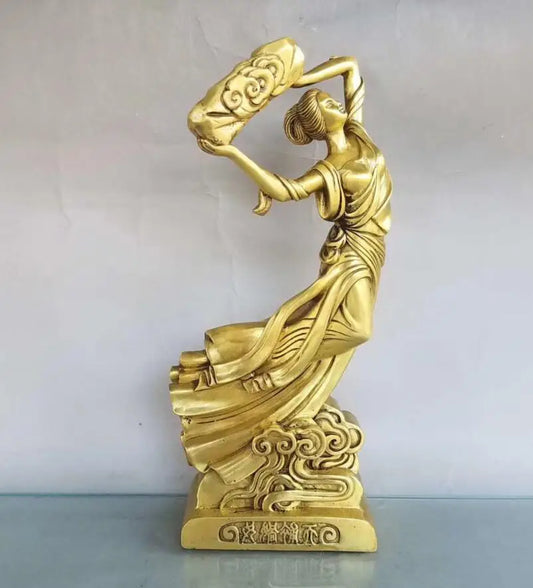China brass Nuwa Patching Sky crafts statue