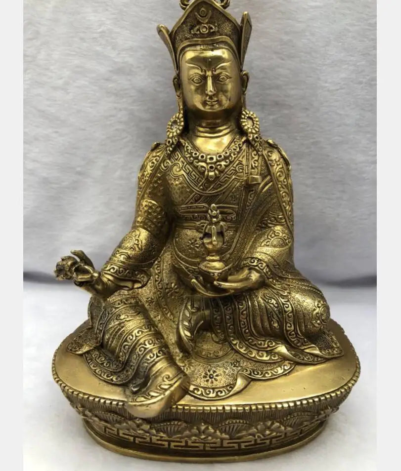 China brass Padmasambhava Buddha crafts statue