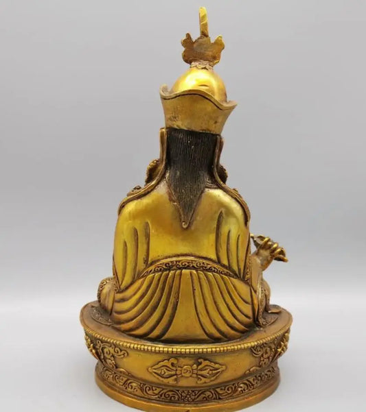 China brass Padmasambhava Buddha crafts statue