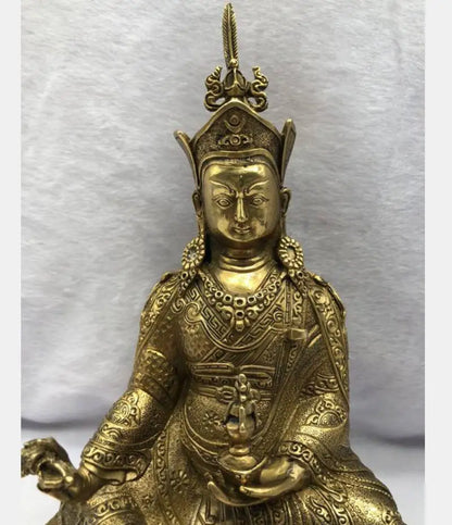 China brass Padmasambhava Buddha crafts statue