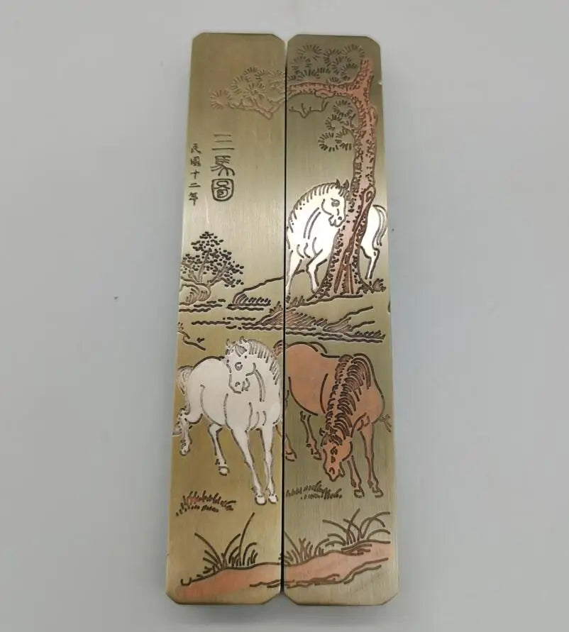 China brass Paper weight small crafts statue A pair