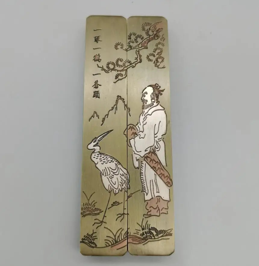 China brass Paper weight small crafts statue A pair