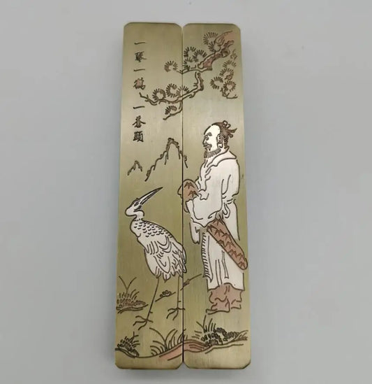 China brass Paper weight small crafts statue A pair