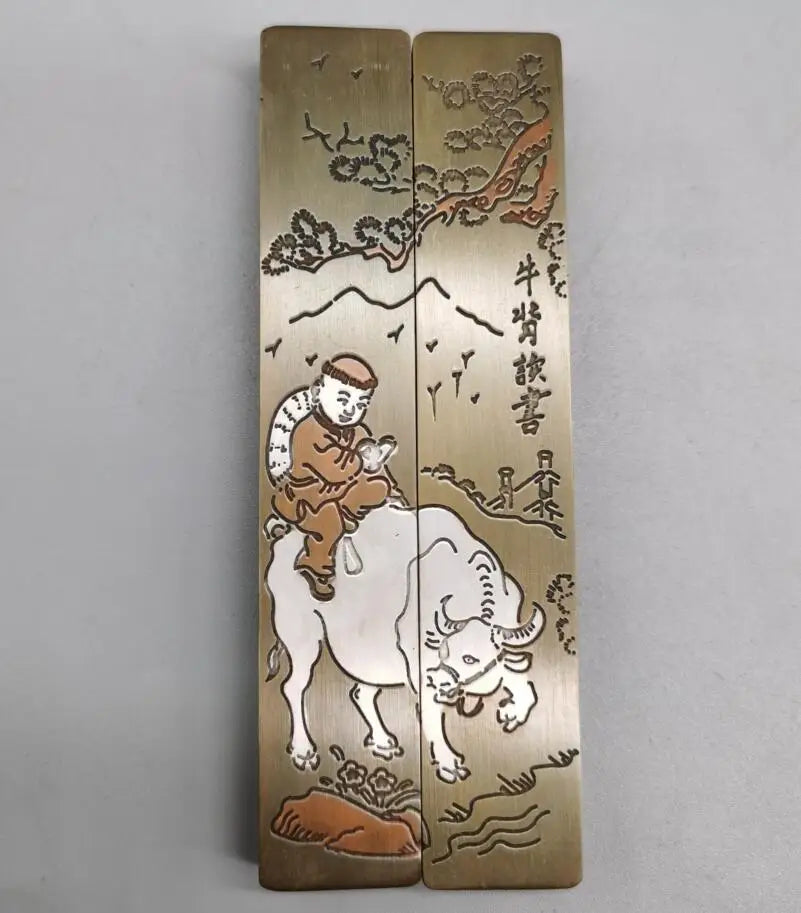 China brass Paper weight small crafts statue A pair