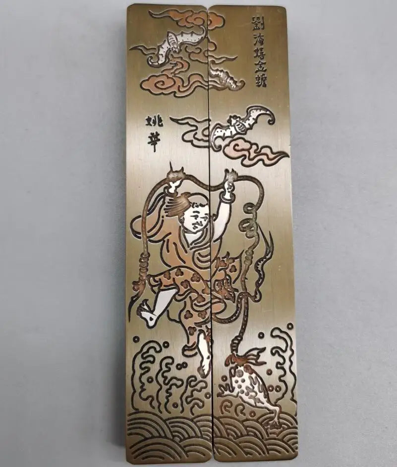China brass Paper weight small crafts statue A pair