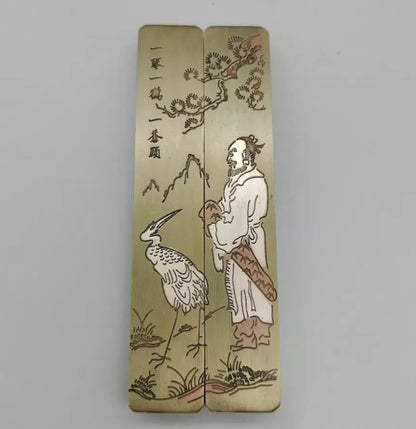 China brass Paper weight small crafts statue A pair