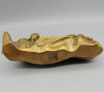 China brass Playing chess old man crafts statue