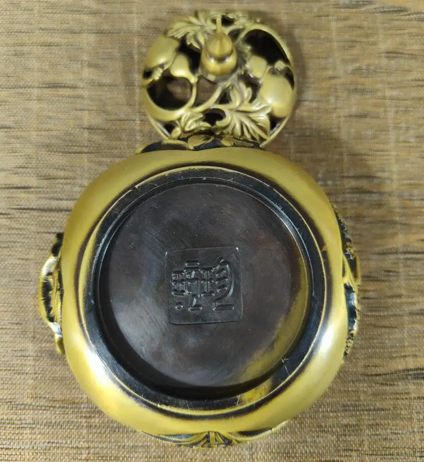 China brass Plum, Orchid, Bamboo and Chrysanthemum Incense burner crafts statue