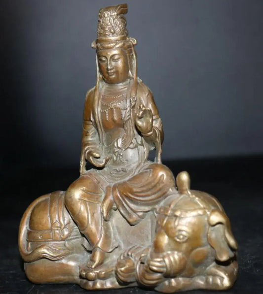 China brass Samantabhadra bodhisattva crafts statue