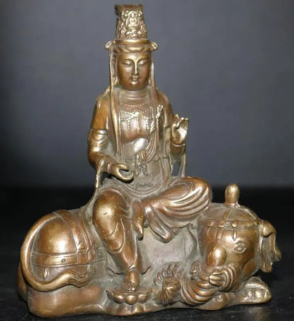 China brass Samantabhadra bodhisattva crafts statue