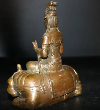 China brass Samantabhadra bodhisattva crafts statue