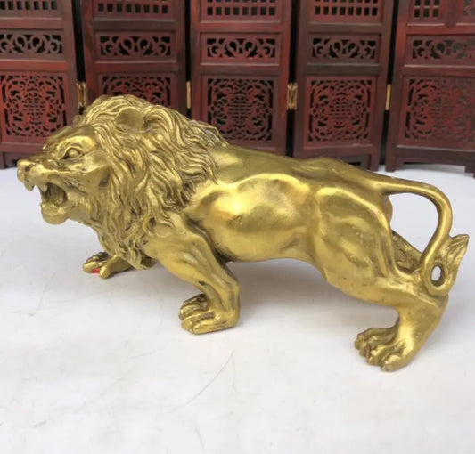 China brass Sculpture lion crafts statue