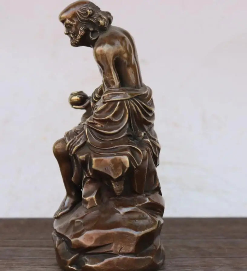 China brass Shaolin Temple DARUMA Patriarch crafts statue